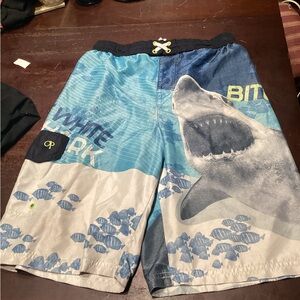 OP Blue and White Swim Shorts